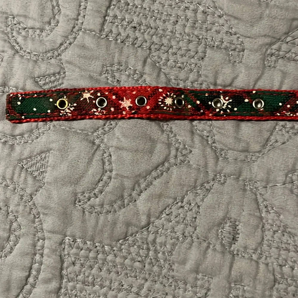 Christmas Themed Red and Green Small Dog Collar with Buckle NWOT